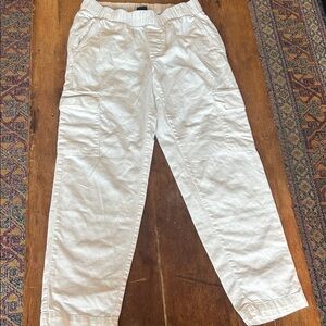 GAP White Cargo Pants Small | Relaxed Utility Pocket Pants | Casual Streetwear